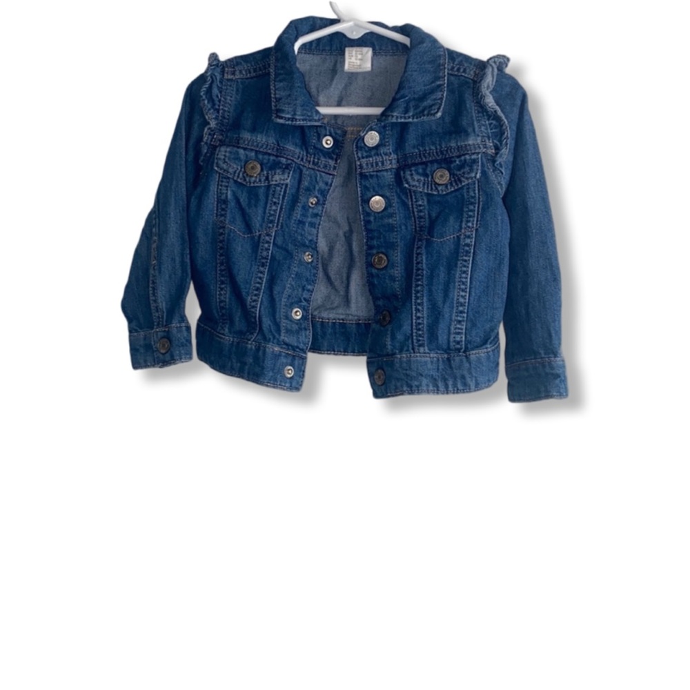 LH&M Frill Trim Twill Jean Jacket Size: 18M